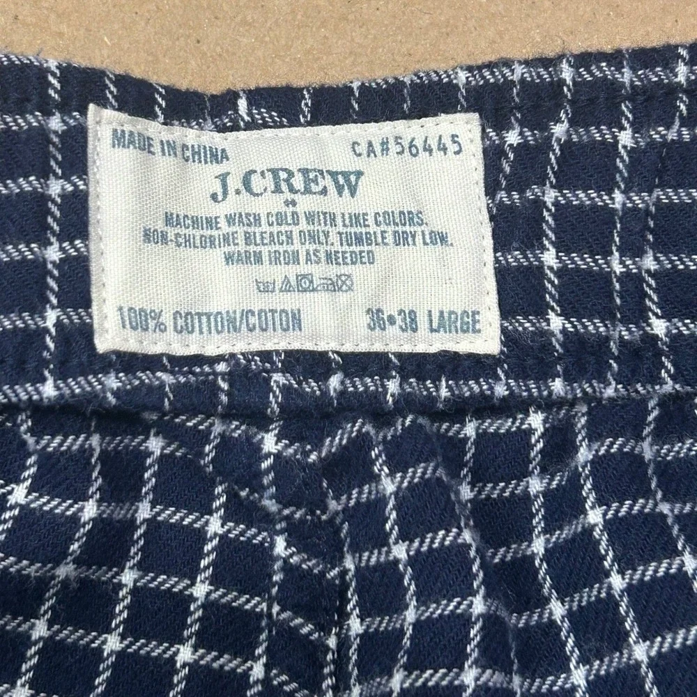 J.Crew Blue Plaid Pajama Pants Mens Large